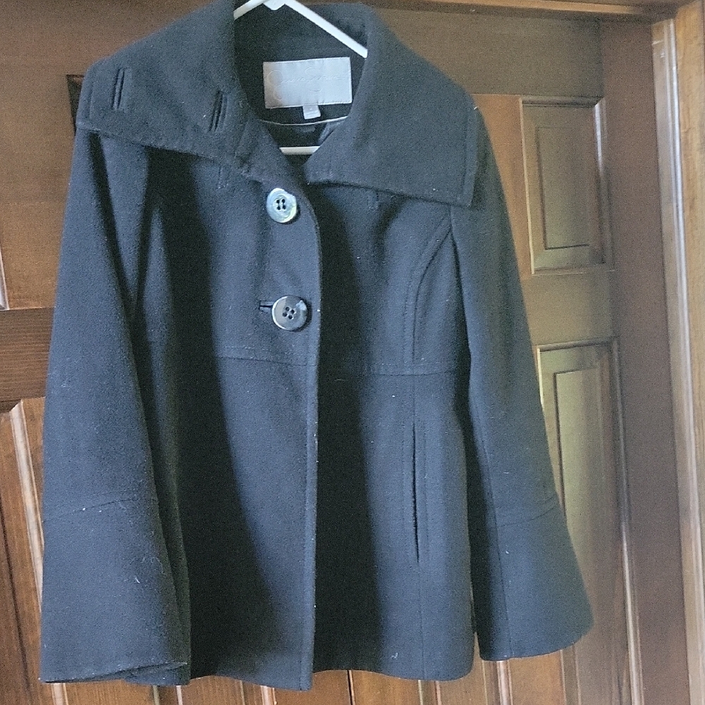 Jessica Simpson Black Pea Coat